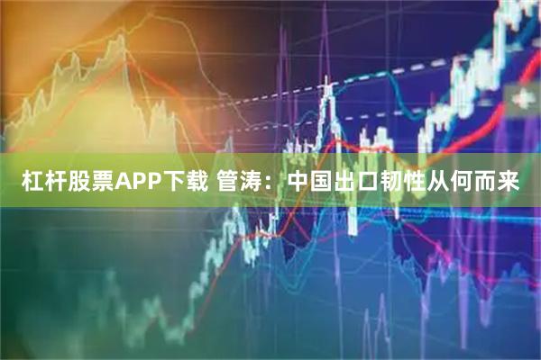 杠杆股票APP下载 管涛：中国出口韧性从何而来