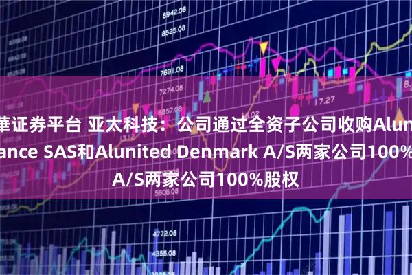 永華证券平台 亚太科技：公司通过全资子公司收购Alunited France SAS和Alunited Denmark A/S两家公司100%股权